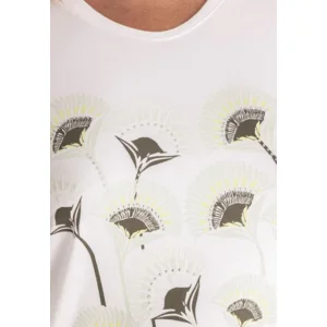 Frank Walder T-shirt: Ecru met print ( WAL.101 )