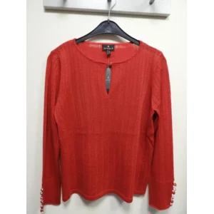 Marble trui: Rood ( fijn gebreid ) MAR.114