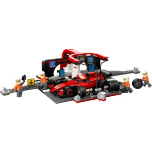 LEGO® F1® pitstop en pitcrew met Ferrari auto