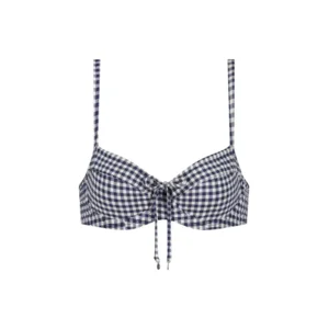 Cyell Gingham beugel bikini in blauw vichyruitje