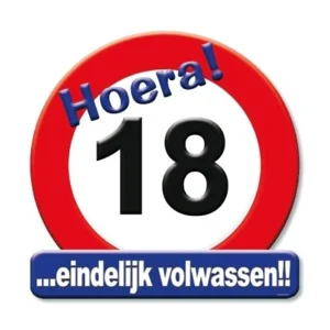 Huldebord - 18 Jaar