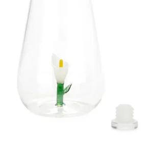 Balvi Waterfles Karaf Lily Wit 1L Glas