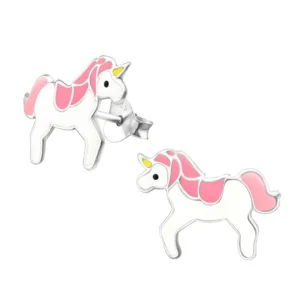 925 zilveren oorbellen unicorn paardjes
