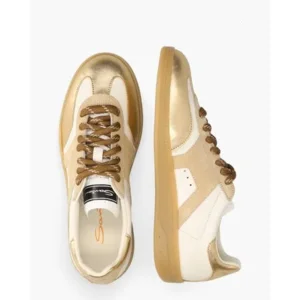 Santoni 61244 Wit/Beige/Goud Damessneakers