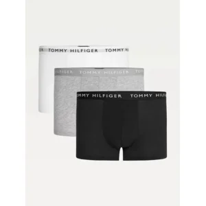 Tommy Hilfiger Logo 3-pack herenshorts in zwart, grijs en wit