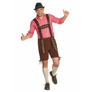 Lederhose - Johann - Bruin - Kort - Verstelbare bretels - S