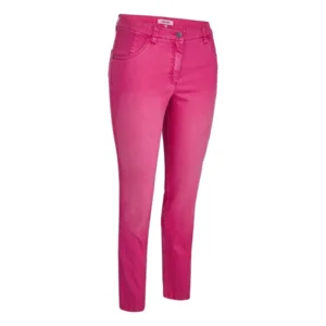 KJ Brand Broek Betty: Fuschia, elastiek + knoop ( BRA.273 )