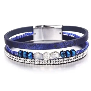 Leren armbanden blauw