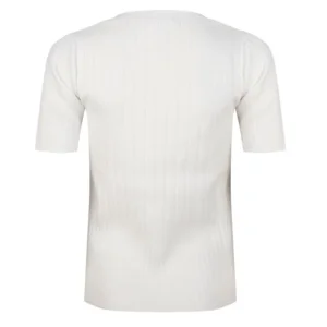 Esqualo Licht gebreid t-shirt: Off White ( ESQ.183 )