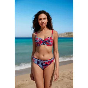 Sunflair bikini: Blauw / rood, voorgevormd, midi slip (SUNF.156 °