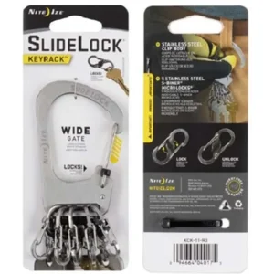 Nite Ize SlideLock KeyRack Roestvrij Staal met Stalen Microlock S-Biners KCK-11-R3