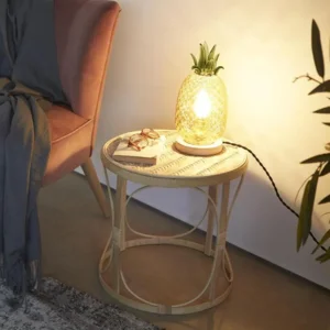 BALVI - Tafellamp Ananas Glas Geel 32cm