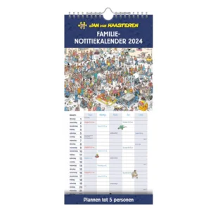 Familie notitiekalender - 2024 - Jan van Haasteren - 5pers. - 21x45cm
