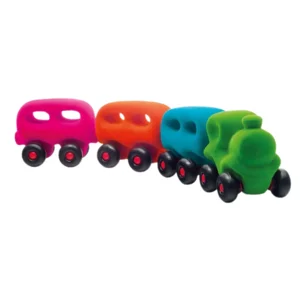 Trein - Met 3 wagonnetjes - Rubbabu