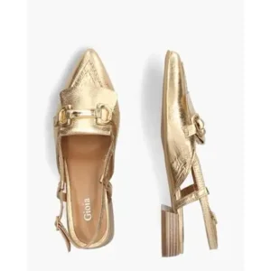 Mjus T98103401 Goud Slingbackloafer