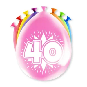 Ballonnen - 40 jaar - 30cm - 8st.