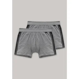 Schiesser Cotton Stretch Short 2Pack - 035111 - Anthracite
