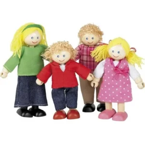 Poppenhuispoppetjes - Familie Johnson - Hout