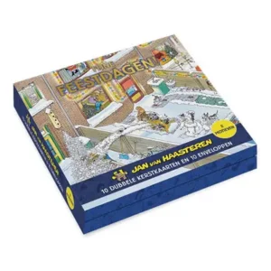 Kaarten - Kerst - Jan van Haasteren - Sneeuw ruimen & sleeën - 10st.