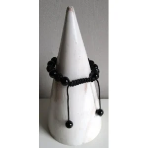 Fantasiejuweel armband Antraciet/zwart small