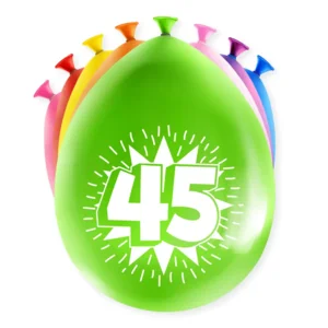 Ballonnen - 45 jaar - 30cm - 8st.