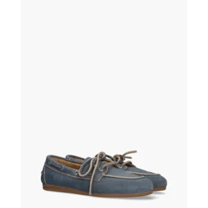 Posa Boat Loafer Blauw Dames Veterschoenen