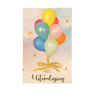 Uitnodigingskaarten - Ballonnen - 6st.