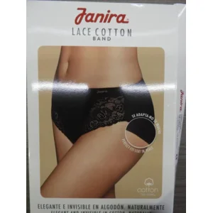Janira Carey Lace Cotton Band: Zwart ( Hoge taille ) Naadloos ( JAN.110)