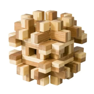 Puzzel - IQ puzzel - Bamboe - Magische blokken - 8.7x7.0x8.7cm