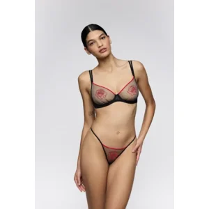 Sarda Mayela string in zwart en rood