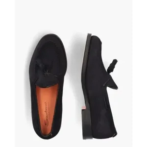Santoni 18101 Donkerblauw Herenloafers