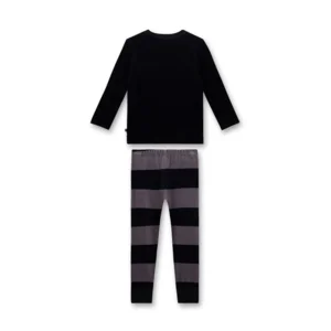 Sanetta Jongens Pyjama: Velours, beer motief, donker blauw ( SAN.67 )