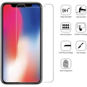 iPhone case/hoesje silicone  + 1x screenprotector glas Rood iPhone XR