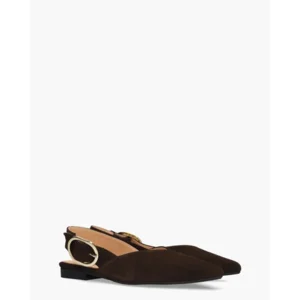 Gioia Aiby Donkerbruin Slingbacksandalen