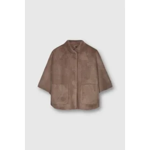 Rino & Pelle Cape: Taupe kleur, Pels ( RINO.47 )