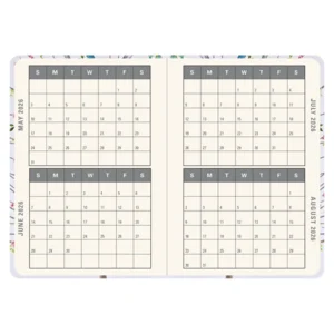 Agenda - 2026 - Compact - 16 maanden - Boom met grasparkieten - 12,7x17,8cm