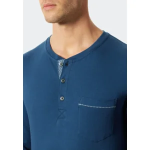 Schiesser – Fine Interlock  – Pyjama – 176685 – Blue