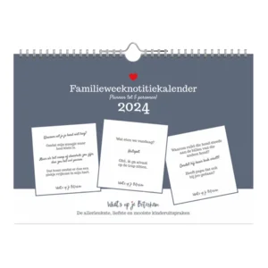 Familie weeknotitiekalender - 2024 - What's up je boterham - 29,7x21cm