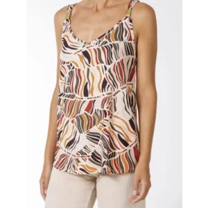 Janira Dames Top: Red Sea, print ( JAN.277 )