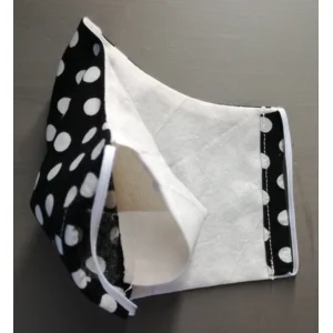 Exclusief handgemaakt mondmasker / mondkapje Zwart/Wit Man