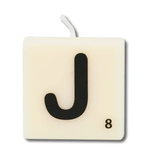 Cijfer- / letterkaarsje - Scrabble - J