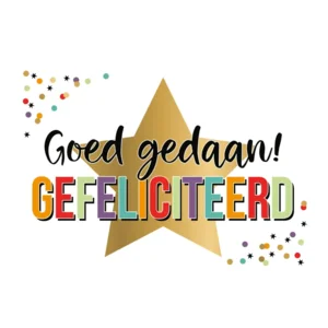 Kaart - Daisy - Goed gedaan! Gefeliciteerd - DSY053