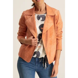 Signe Nature Vest: Suede, Peach kleur ( Signe.1055 )