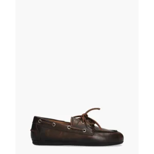 Posa Boat Loafer Donkerbruin Dames Veterschoenen