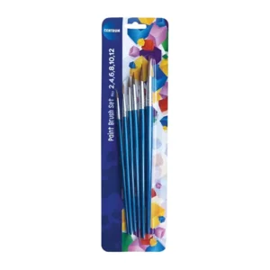 Penselen set - Rond - 2, 4, 6, 8, 10 & 12 - 6dlg.