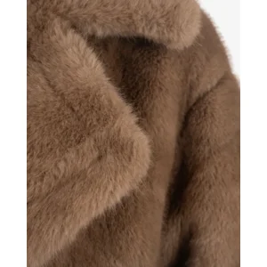 Pinned By K Fluffy Coat Lichtbruin Damesjack