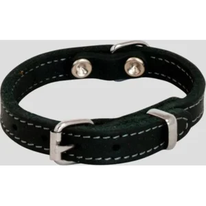 Jack and Vanilla Leder halsband Zwart Honden riem 30 x 60 cm
