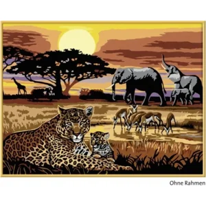 Schilderen op nummer - Afrikaanse impressie - 40x30cm