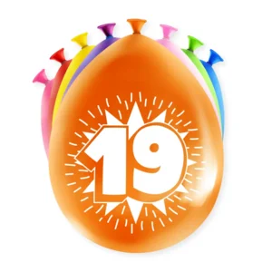 Ballonnen - 19 jaar - 30cm - 8st.