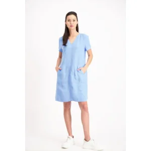 Signe Nature Kleed: Linnen, Blauw ( Signe.1301 )